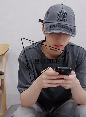 韩国MLB专柜正品25新款复古做旧浮雕字母棒球帽鸭舌帽3ACPV295N