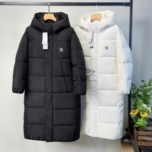 小标纯色长款 潮牌MLB正品 款 新经典 连帽羽绒服潮3ADJB2356 25秋冬款