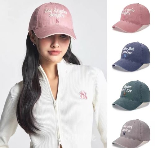 韩国MLB正品24SS新款经典复古做旧刺绣软顶鸭舌帽棒球帽3ACPVV04N