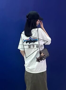 潮牌Patagonia巴塔哥尼亚正品基础款背后印花百搭短袖T恤潮37547