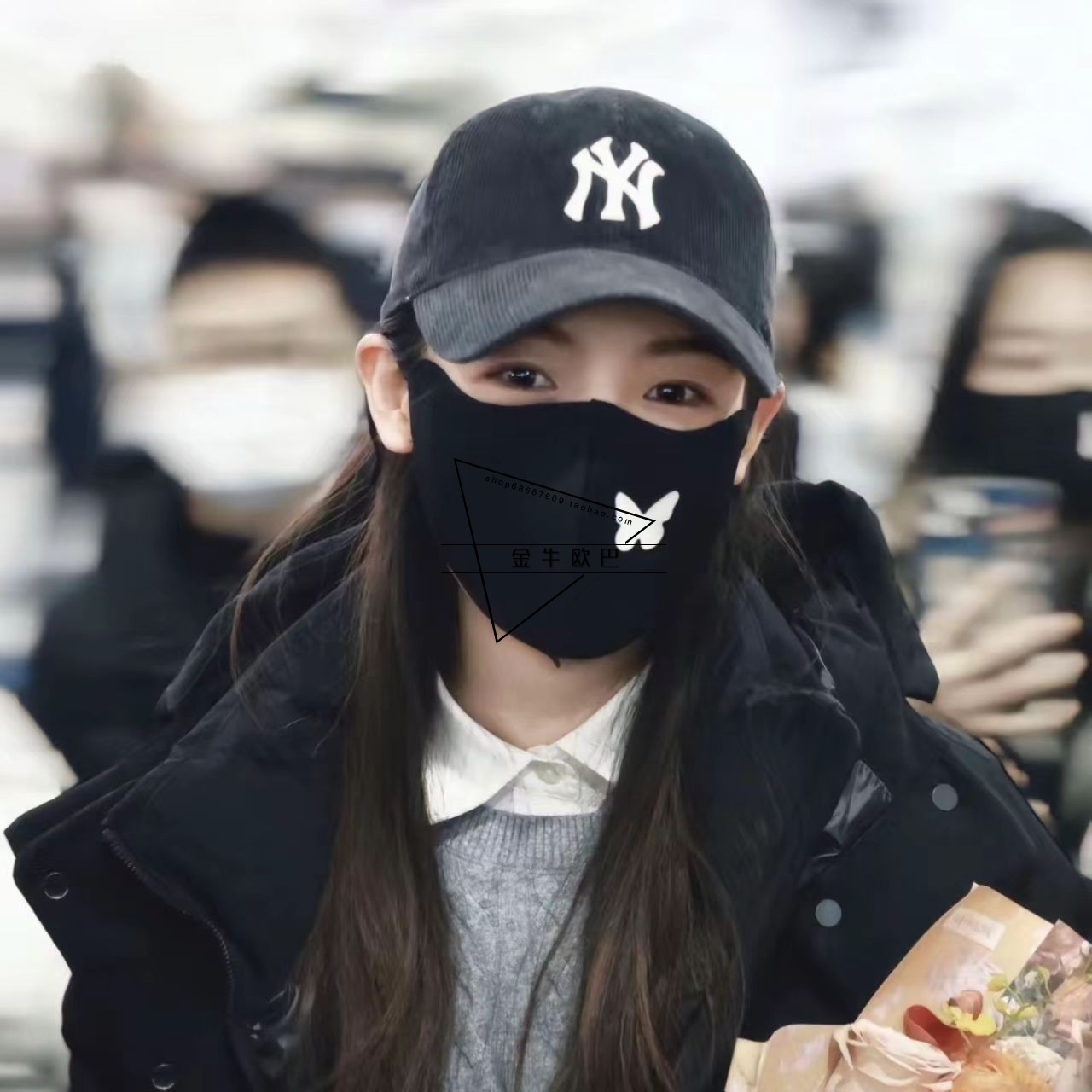 韩国MLB正品秋冬新款灯芯绒字母大标条绒棒球帽鸭舌帽潮3ACPWC146