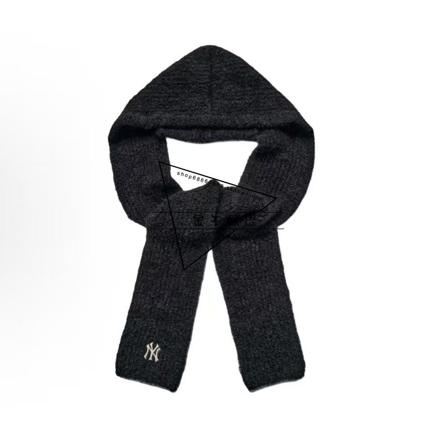 韩国潮牌MLB专柜正品25秋冬新款质感连帽保暖围巾百搭3AWMV0356