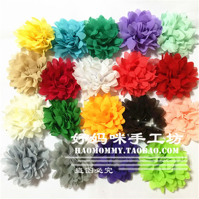 雪纺多瓣花朵服装辅料头花配件