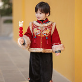 男童拜年服儿童汉服2026马年冬款 过年新年装 唐装 宝宝周岁国风中式