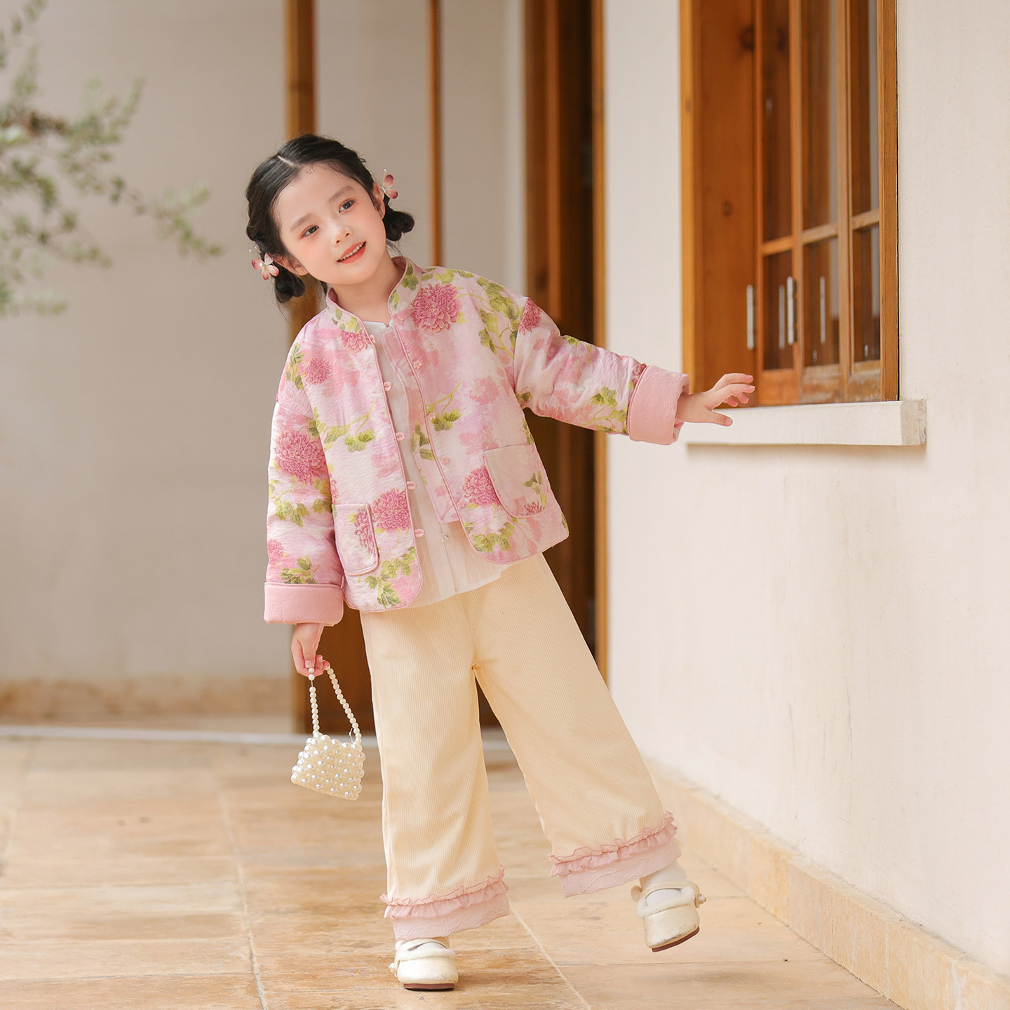 汉服女童2025秋冬新款唐装女孩新中式国风外套冬季夹棉双面穿套装,童装/婴儿装/亲子装,唐装,淘宝优惠券,粉丝福利购,淘宝优惠卷