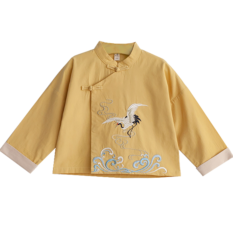 男童汉服春装长袖中国风套装复古国学童装小男孩古装宝宝儿童唐装