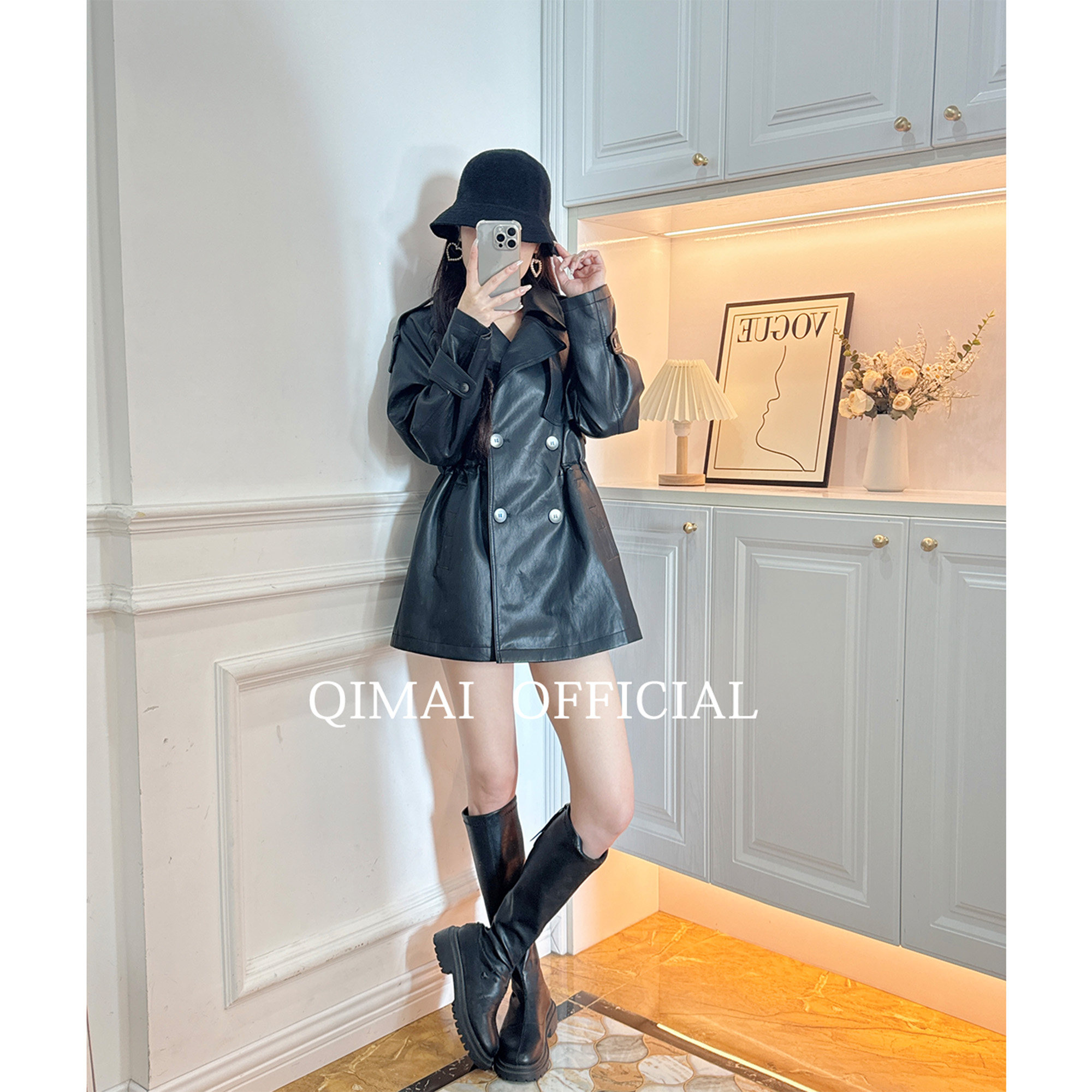 棕色皮衣外套女2025新款洋气风衣