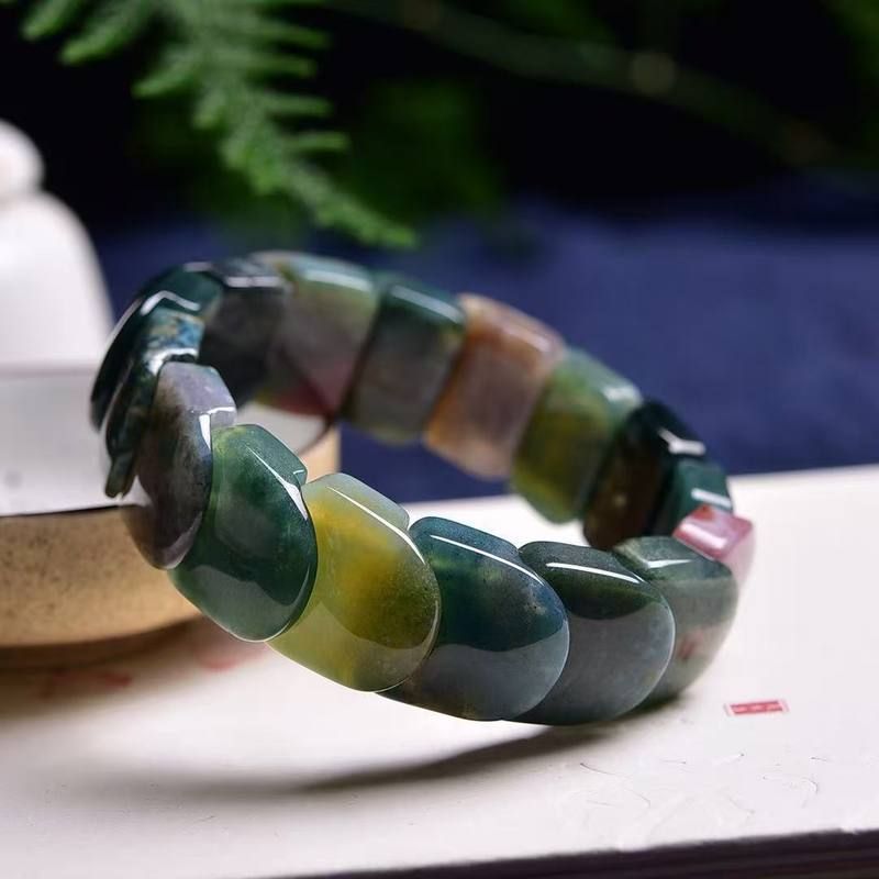 天然印度玛瑙手排时尚多彩玛瑙