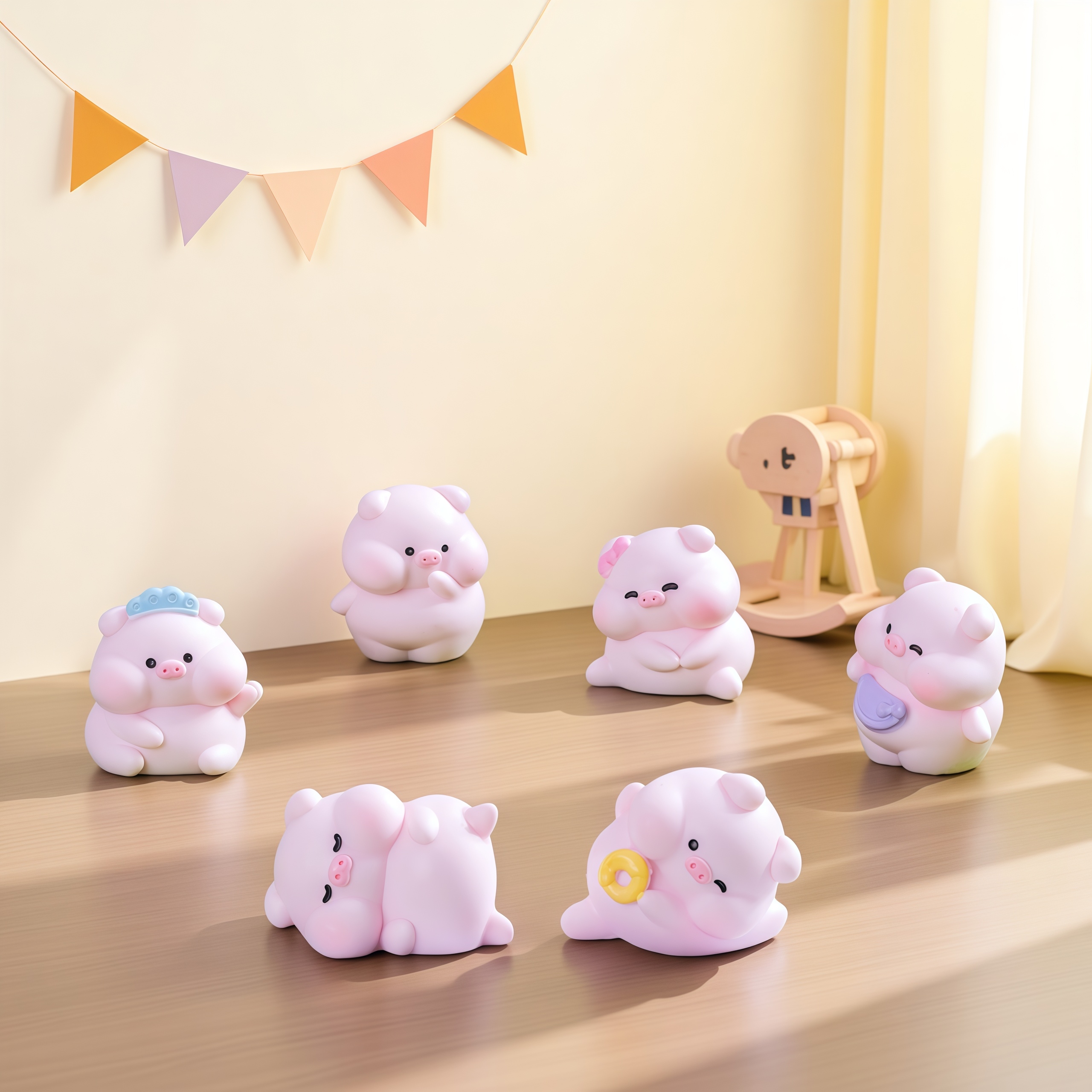 创意软萌小猪公仔微景观盲盒