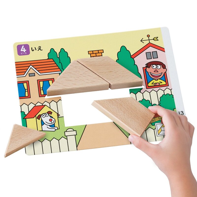 kumon木质七巧板三角积木