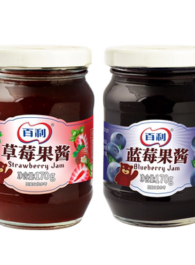 百利蓝莓酱草莓果酱涂抹面包夹心