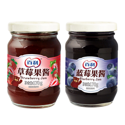 百利蓝莓酱草莓果酱涂抹面包夹心