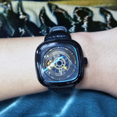 特种兵方形全自动机械表防水镂空大表盘男表 潮流手表男士 新款 时尚