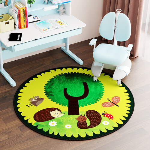 学习家用卧室儿童房房间圆形地垫