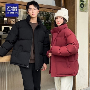【男女同款】罗蒙情侣款时尚百搭短款棉服
