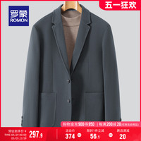 罗蒙中青年男士商务休闲职业单西外套2024春季新款简约百搭西服男