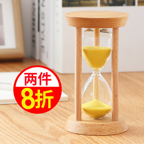木质儿童沙漏计时器防摔小摆件