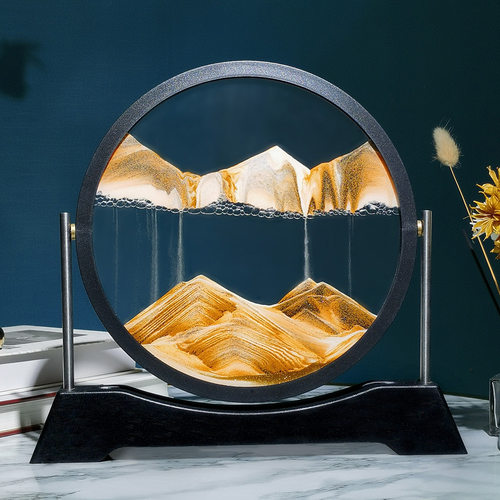 3D流沙画翻转轻奢家居沙漏画礼品创意沙画乔迁之喜桌面沙漏摆件