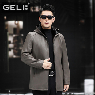 高端貂皮大衣男真皮皮衣绵羊皮皮毛一体整貂水貂内胆中长款外套厚