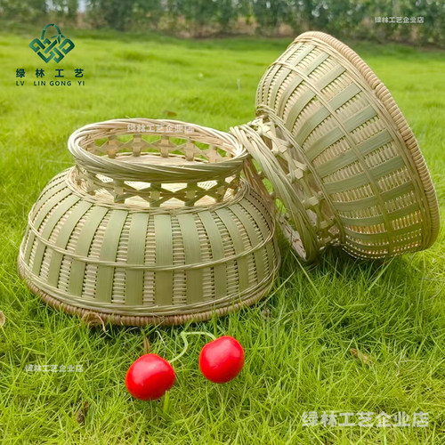 竹编馒头筐零食水果篮洗菜沥水篮