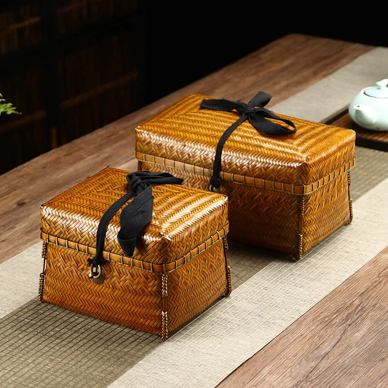 手工竹编包手提茶具收纳篮竹包竹篮茶道茶具铜扣收纳盒便携整理盒,特色手工艺,竹编/竹雕,淘宝优惠券,粉丝福利购,淘宝优惠卷