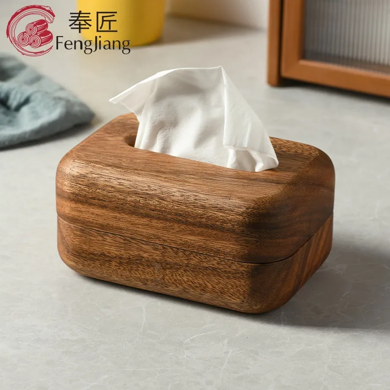 南美胡桃木面包纸巾盒 整木木质客厅桌面相思木抽纸盒实木餐巾盒
