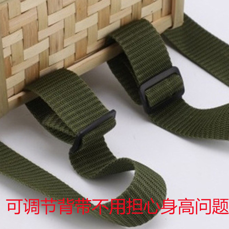 竹编圆背篓茶叶精编竹筐采摘舞蹈道具收纳筐小号特大号加厚承重强