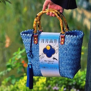 新年编织手提篮结婚生日礼品收纳伴手礼篮春节年货包装送员工客户