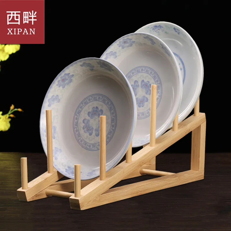 盘子支架展示架商超碗碟陈列架收纳置物架茶饼托架厨房餐盘沥水架