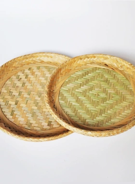 手工竹编收纳筐水果篮竹制工艺品