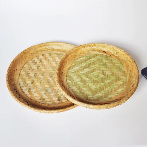 手工竹编收纳筐水果篮竹制工艺品