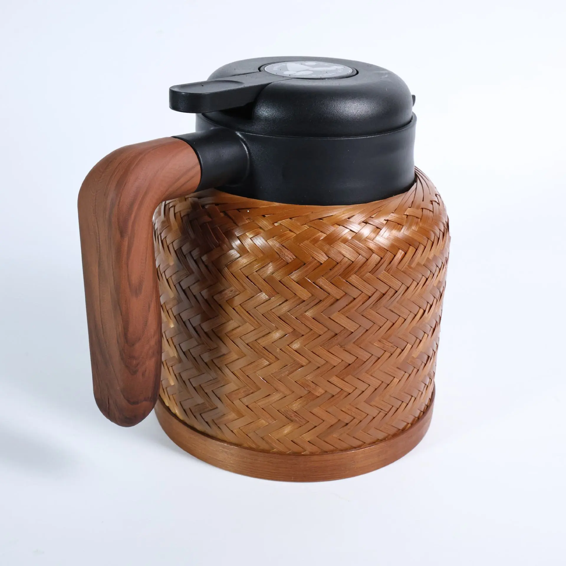 创意手工竹编藤编不锈钢保冷杯保温壶食品级女杯保温杯水杯小茶壶