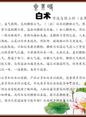食其时 陈士铎倪海厦 白术