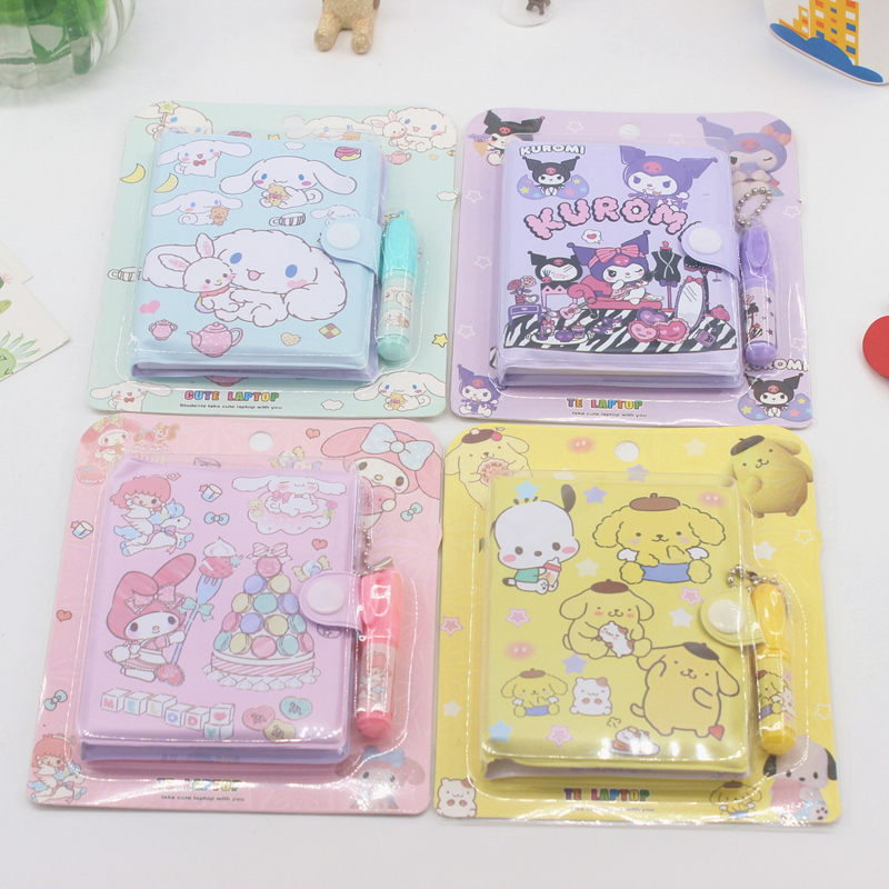 可爱胶套本子套装带圆珠笔小学生文具礼品迷你单词本手账小本子