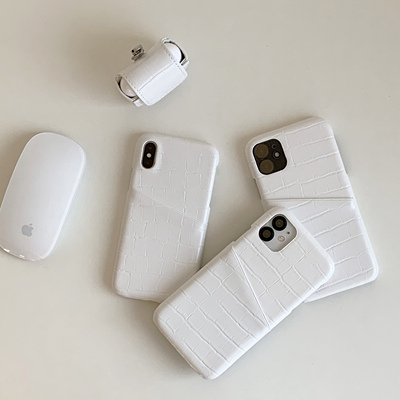 卡夹手机壳防摔白鳄鱼纹