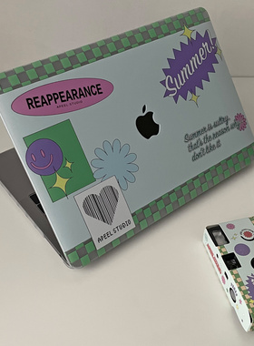 APEEL STUDIO原创夏季棋盘格保护壳适用MacBook13寸Pro14寸电脑壳