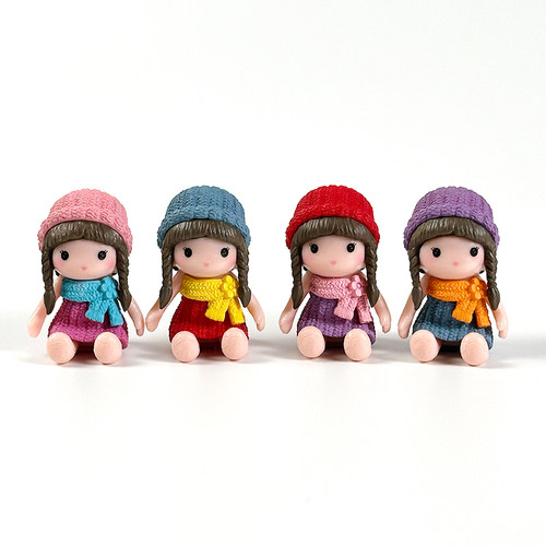 卡通可爱四色帽女孩公仔盲袋