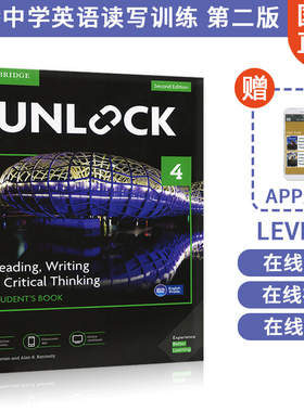 第二版 Unlock 读写 Level 4 学生用书带在线练习&在线视频-9781108667425
