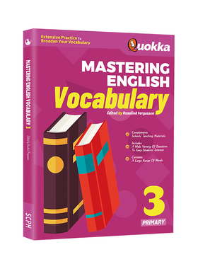 新加坡小学英语词汇6-12岁单项训练配套手机视频+双语讲解 Mastering English Vocabulary 3级 小学生英语专项练习 原版进口书BK