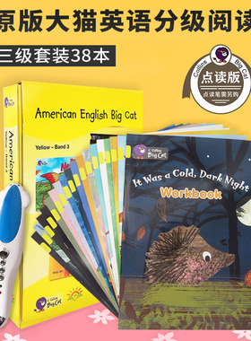小达人点读(不含笔)柯林斯大猫英语分级阅读三级黄色全套(教材+练习册)38册Collins American English Big Cat Yellow 3英文原版