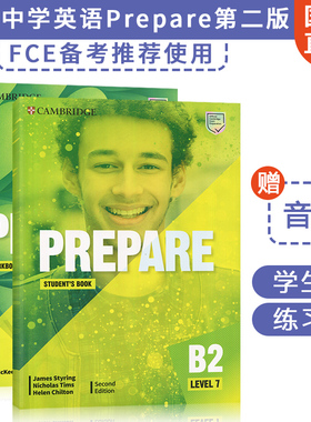 特价 进口原版剑桥中学英语教材Prepare Level 7学生书+练习册（不带在线练习）+音频 B2 FCE考试书