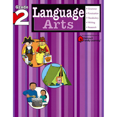 美国小学英语教辅二年级 哈考特家庭学习语言艺术专项训练 Language Arts: Grade 2 Harcourt Family Learning英文原版进口书