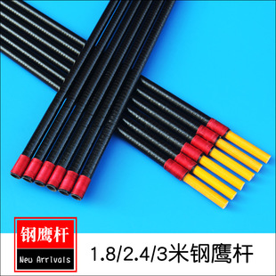 1.8米2.4米3.6米钢鹰前撑杆绿色黑色锥度树脂杆老鹰风筝骨架龙骨