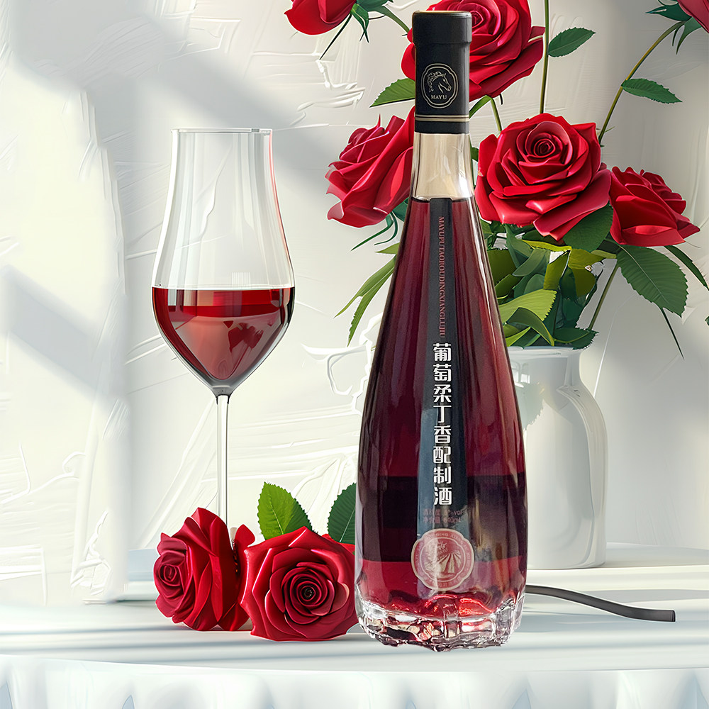 马裕清徐精品柔丁香葡萄酒高端女士甜酒5度640ml整箱6瓶低度红酒