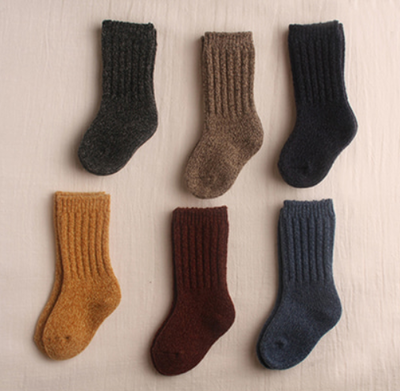 韩国秋冬款雪花高腰儿童袜子现货