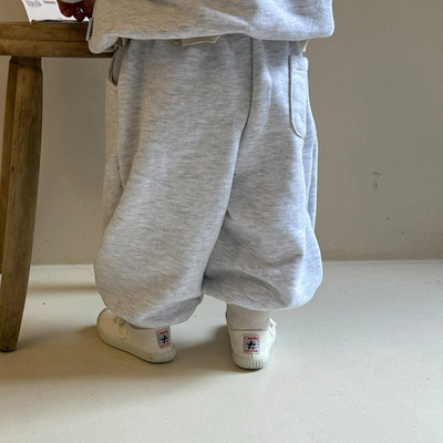 韩国童装代购2026春款con男女孩百搭小童时尚宝宝宽松束脚卫裤