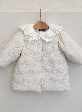 韩国童装代购2025冬新款Eclair女孩宝宝时尚儿童加绒保暖甜美棉服