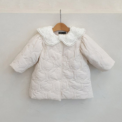 韩国童装代购2025冬新款Eclair女孩宝宝时尚儿童加绒保暖甜美棉服