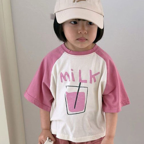 韩国童装代购2026夏新款Mignon男女孩时尚中大童百搭儿童短袖T恤