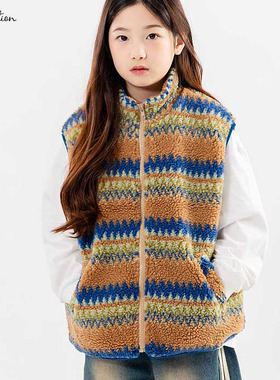 韩国童装代购2025冬季新款bucketlist男女孩时尚立领保暖背心马甲